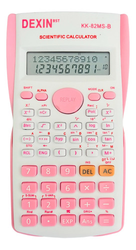 Calculadora Científica 240 Funções Rosa E Branco 82ms C/capa
