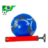 Bola De Futebol Mais Bomba De Encher Tamanho Oficial Cor Al