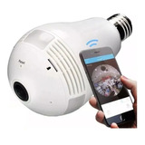Câmera Lâmpada Segurança Ip Panorâmica 360 Graus Wifi