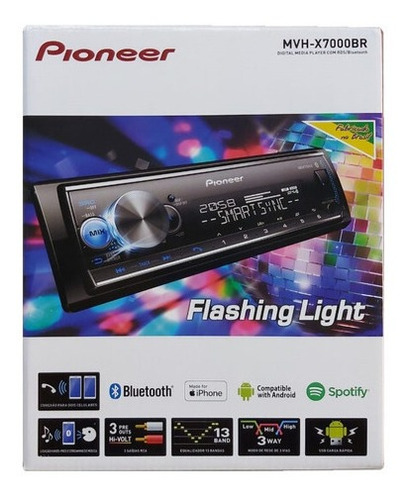 Auto Radio Pioneer Mvh-x3000br Bluetooth Mixtrax Karaoke Usb