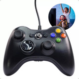 Controle Para Xbox 360 Pc Com Fio Joystick Manete Video Game