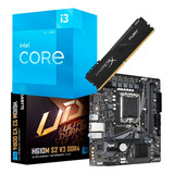 Kit Intel 12ª Geração I3 12100f + H610m-s2 + 8gb Ddr4