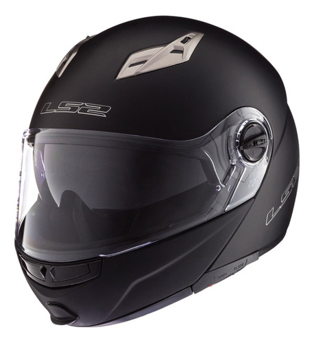 Casco Para Moto Rebatible Ls2 Easy Ff370 Gloss Black 2xl