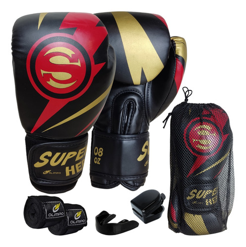 Luva Bandagem Bucal Infantil Boxe Muay Thai Kickboxing