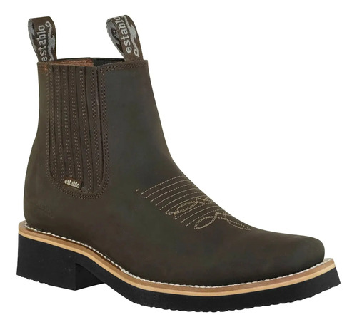 Bota Botín Establo Modelo 981 Piel Res Horma Rodeo | Meses sin interés