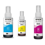 Kit 3 Refil Epson 664 L120 L1300 L395 