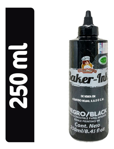 Tinta Comestible Para Impresora Baker Ink Negro 250 Ml