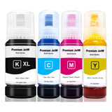 4x Tinta Pigmentada Xl L200 L355 L365 L375 L395 Para Epson