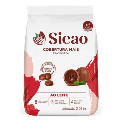 Cobertura Gotas Fracionada Sabor Chocolate Ao Leite Sicao Mais 2,05 kg | MercadoLivre