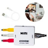 Mini Adaptador Convertidor Señal Rca - Hdmi 1080p 720p Tv