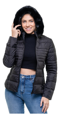 Jaqueta Feminina Blusa Impermeável Puffer Jaquetinha Nylon