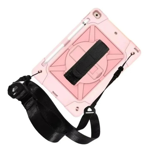 Funda Protector Uso Rudo + Correa Para iPad 8 Generacin 10.2