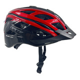 Casco Bicicleta Gw M6 Negro Rojo M Luz Integrada Mtb