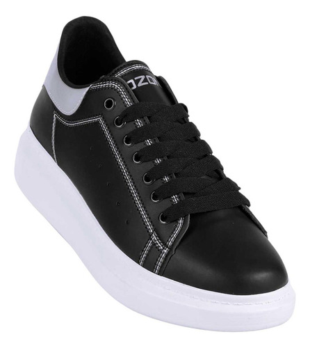 Tenis Casual Hombre Negro Tacto Piel Capa De Ozono 06003928