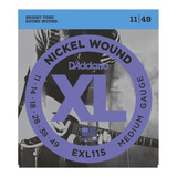 Encordado D Addario Guitarra Eléctrica Exl115 11-49