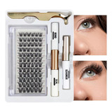 Extensiones De Pestañas Híbridas,108 Cluster Eyelashes Set