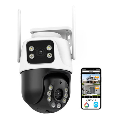Camara Seguridad Exterior Ptz 6mp Doble Lente Onvif Wifi Color Blanco | MercadoLibre