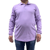 Camiseta Tipo Polo Algodón Talla Grande 2xl-3xl Manga Larga