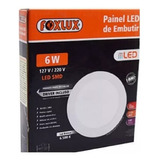 Luminaria Led Foxlux Embutir Redondo 6w 6500k          