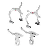 Kit Frenos Caliper Bicicleta Bmx Aluminio Plateado S Shine