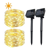 L 2pack Solar Navidad Luz Serie 50led Decorativo 5mt