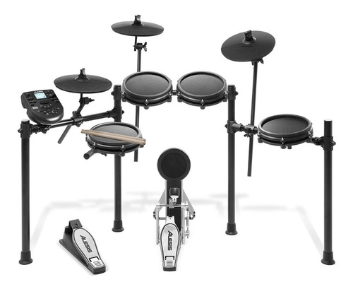 Batería Eléctrica Electrónica Alesis Nitro Kit Malla 8 Pzas