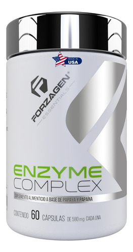 Forzagen Essentials Enzyme Complex 60 Caps | Enzimas Sabor Sin Sabor