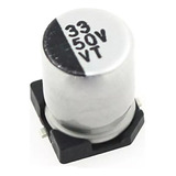 Capacitor 33 Uf 33uf 33 Microfarad 50 V Smd 6.3x7.7mm X2 Un.