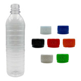 Botella Para Agua Pet 500ml Con Tapa Seguridad Colores X 50