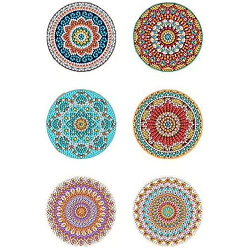 Posavasos De Mandala De Pintura De Diamantes 5d Diy Sum...