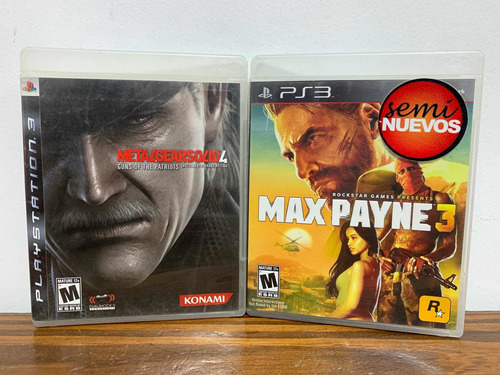 Combo Metal Gear Max Payne Ps3 Fisico Usado