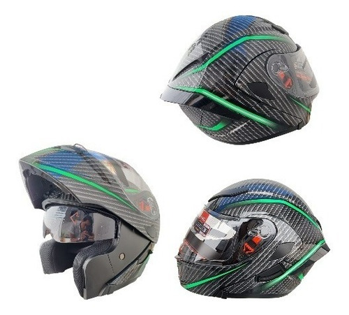 Casco Aleron Abatible Deflector Doble Mica Dot Certificado