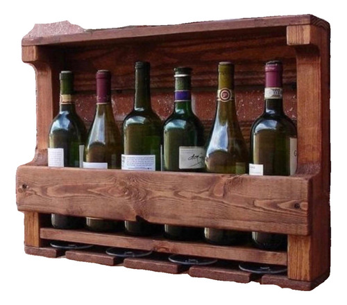 Cava De Vinos Mini Bar De Pared Cantinera Madera Rústica Rob