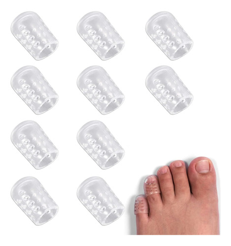 10 Protector Dedo Gel Transpirable Uñas Encarnadas Callos