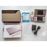 Nintendo Ds Lite Pink Rosa En Caja + R4 + Cargador + Stylus