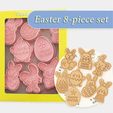 Cortador De Galletas De Plástico Para Pascua, 8 Piezas, Mold