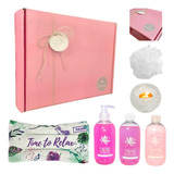  Kit Relax Caja Regalo Mujer Box Zen Spa Rosas Set Aroma N16