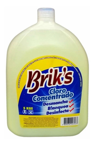 Cloro Brik's 5 Litros Concentrado Liquido Multiusos