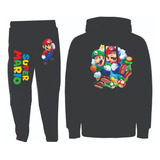 Conjuntos Cap Sudadera Y Jogger Mario Bros.