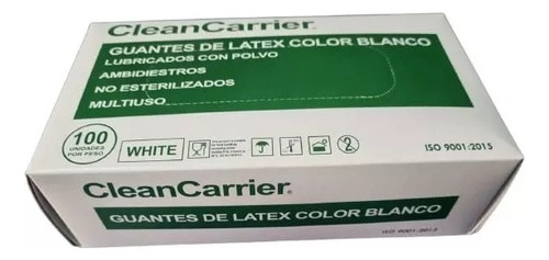 Guantes Latex Cleancarrier Talla S Pack De 10 Cajas X 100 Un