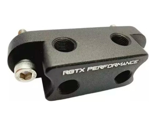 Suporte P Sensor Pressão Ps10 2 Vias Alumínio Billet Preto