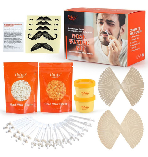 Kit De Cera De Depilación De Nariz, Pegatinas De Bigote De C