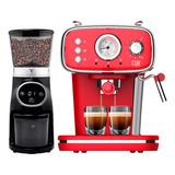 Set Cafetera Express 1050w Pro + Molinillo De Cafe Regulable Color Negro