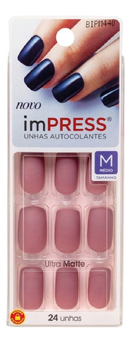 Unhas Autocolantes Kiss Ny Impress Secret Médio Bipm440br