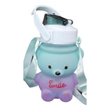 Garrafa Água Urso Smile Squeeze Infantil Garrafinha 1 Litro