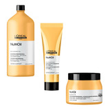 Kit Shampoo 1,5 Máscara 500ml Leave-in 150ml Loreal Nutrioil