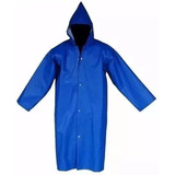 Capa De Chuva Pvc Forrada Azul Tam G