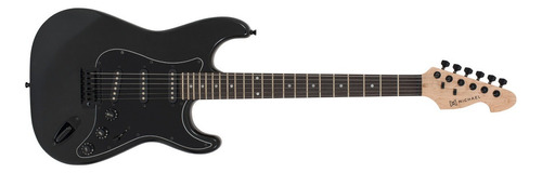 Guitarra Elétrica Michael St Michael Standard Gm217n De  Tília Metallic All Black Com Diapasão De Ébano