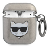 Case/funda Karl  & Choupette De Tpu Brillos Para AirPods