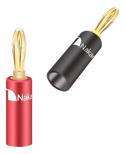 Conector Banana Nakamichi 8 Und 4 Rojos + 4 Negros Nuevo Ptc